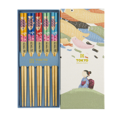 TDS, Essstäbchen Geschenkset 5 Paar, Koinobori, Art.-Nr. 33622