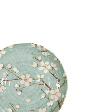 Plate Fujisakura Green, Porcelain, Ø 16.5 cm, Item No. 33707