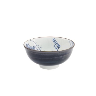TDS, Rice Bowl, Hokusai, White/Blue, Ø 11.8 x 5.5 cm - Item No. 33730