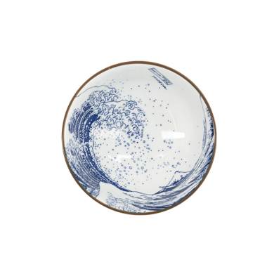 TDS, Rice Bowl, Hokusai, White/Blue, Ø 11.8 x 5.5 cm - Item No. 33730