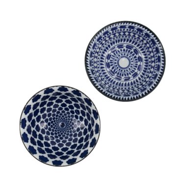 Tayo Bowl Mixed Gift Set with Chopsticks Blue, White, Porcelain, 500 ml, Item No. 33753