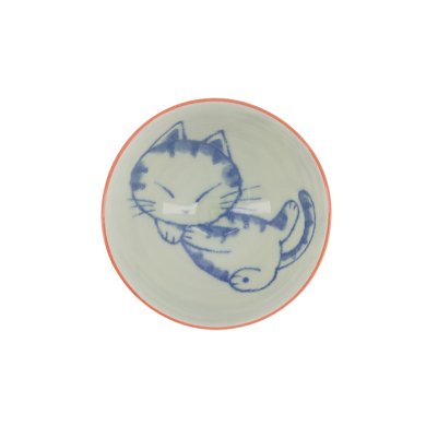 Reisschale Kawaii Sleeping Cat Rot, Porzellan, 300 ml, Art.-Nr. 33765