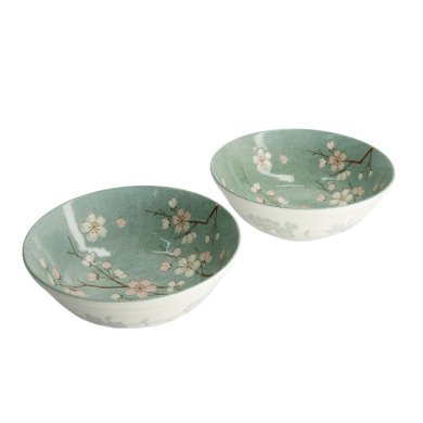 TDS, Ramen Schale Geschenkset, 6-tlg., Fujisakura, Grün, Ø 21x7,8cm 1000ml , Art.-Nr. 33785