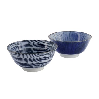 Tayo Bowl Gift Set with Chopsticks Blue, White, Porcelain, 550 ml, Item No. 33791