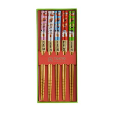 TDS, Chopstick Set, Lucky Cat, 5 pair, Item No. 33834