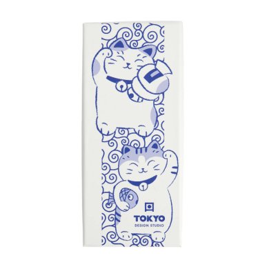 TDS, Chopstick Gift Set, Neko Cat Blue, 5 pair, Item No. 33936