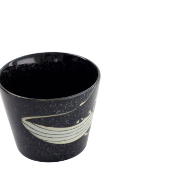 TDS, Soba Cup, Kawaii, Black Whale, Ø 8.6x6.9cm 210ml  - Item No. 33945