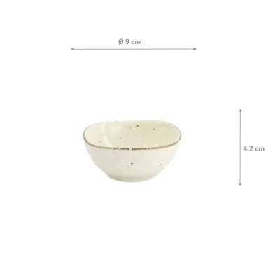 Sauce Bowl Shirogesho Beige, Porcelain, 130 ml, Item No. 33959