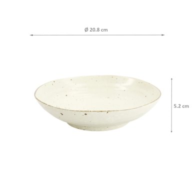 TDS, Pasta Teller, Shirogesho, Ø 20,8x5,2cm, Beige - Art Nr. 33961