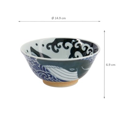 TDS, Tayo Bowl, Kawaii, Whale, Ø 14.9x6.9cm- Item No. 34009