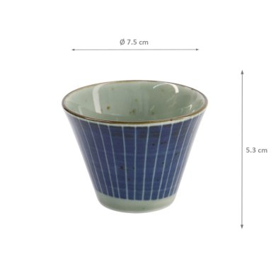 TDS, Mashiko Espresso-Tasse, Aitokusa, Ø 7,5x5,3 cm, Blau, Art.-Nr. 34018