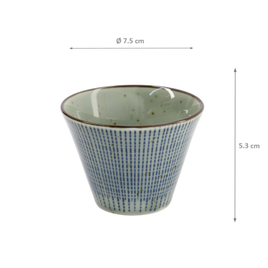 TDS, Mashiko Espresso-Tasse, Tokusa, Ø 7,5x5,3 cm, Blau, Art.-Nr. 34019