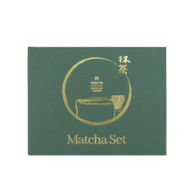TDS, Matcha Bowl Giftset , 3-piece set, 12.5x7.2cm, Yomogi Green, Item No. 34060