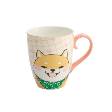TDS, Kawaii Tasse in Geschenkbox, Shiba, Rosa, 340ml, Ø 8,5x10,2cm , Item No. 34120