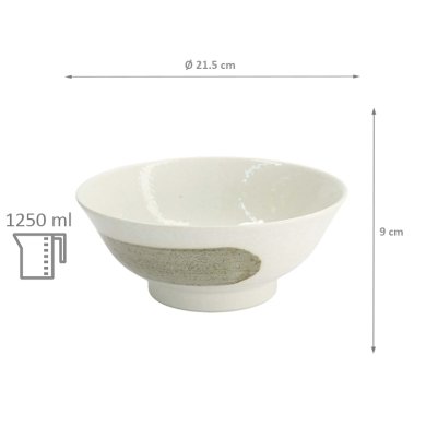 Ramenschale Yuki Kobiki Weiß, Porzellan, 1,25 L, Art.-Nr. 34247