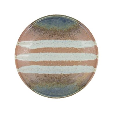 Plate Suisho Aka-cha Brown, Porcelain, Ø 26 cm, Item No. 34250