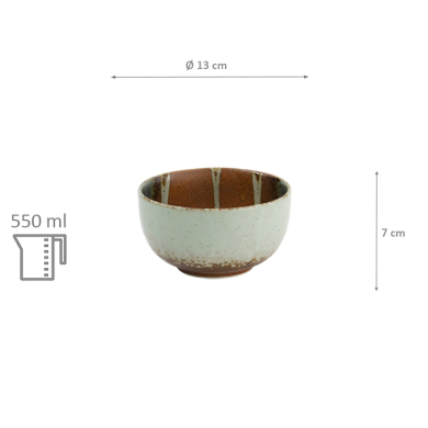 TDS, Suisho Bowl, Aka-cha, Ø 13 x 7 cm 550 ml, Brown, Item No. 34252