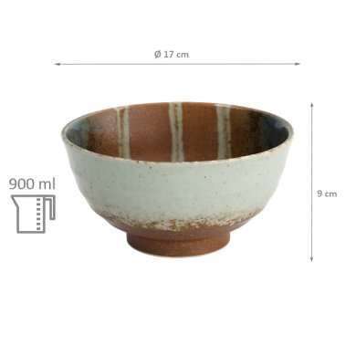 TDS, Suisho Tayo Bowl, Aka-cha, Ø17x9cm 900ml, Brown, Item No. 34254