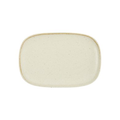 Oval Plate Umizuna Beige, Porcelain, 24 × 16 × 2 cm, Item No. 34288