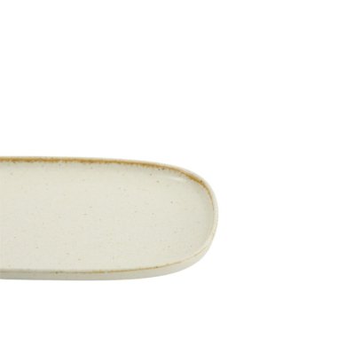 Oval Plate Umizuna Beige, Porcelain, 24 × 16 × 2 cm, Item No. 34288