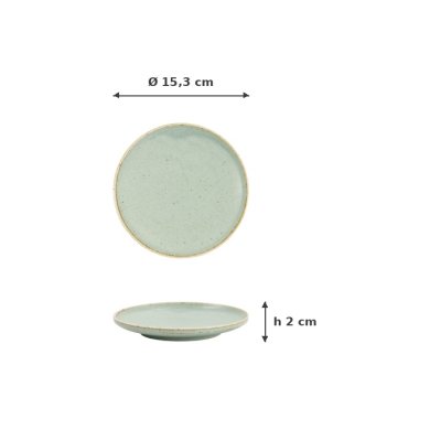 Plate Minto Green, Porcelain, Ø 15.3 cm, Item No. 34293