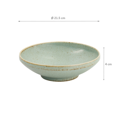 TDS, Plate, Minto Green, Ø 21.5x4cm, Item No. 34294