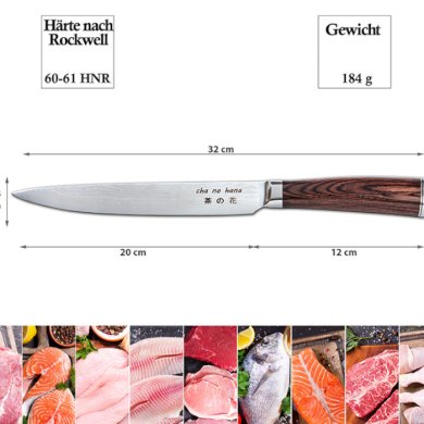 Sashimi Knife (fillet knife), Kitchenware, 32 cm with beautiful magnetic-box, Item no.: 4158