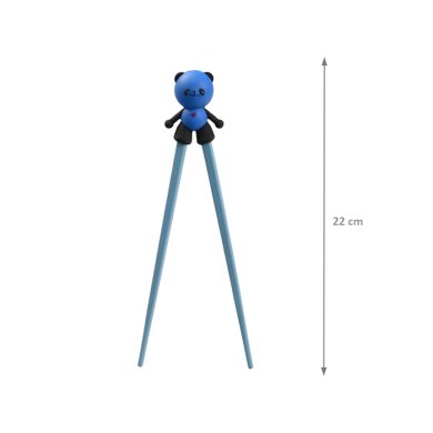 TDS, Kids-Chopsticks, Kitchenware, 22 cm, Panda, Blue - Item No. 4666
