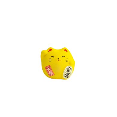 TDS, Glückskatze / Lucky Cat, Dekoration, Gelb, 5.5 cm - Art Nr. 6120