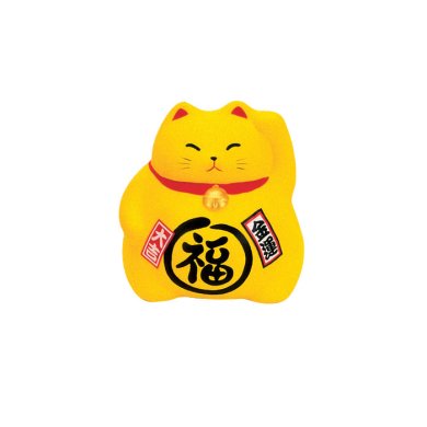 TDS, Glückskatze / Lucky Cat, Dekoration, Gelb, 9 cm - Art Nr. 6126