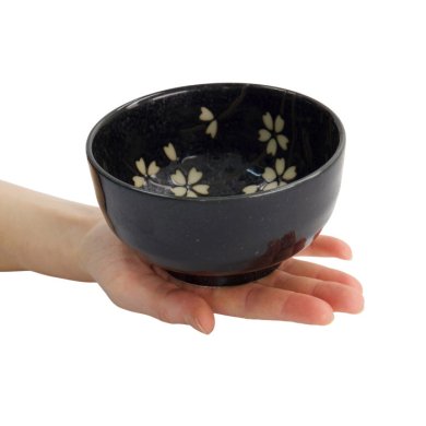 TDS, Matcha Schale Geschenkset, 4-tlg., 12,7x7cm, Sakura Black, Art.-Nr. 617416