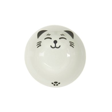 TDS, Bowl, Kawaii Cat Neko, White, Ø 15x7cm, 500ml - Item No. 617591
