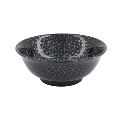 TDS, Ramen Bowl, Kuromonyo Hana Kikko, Ø 20.5x8 cm, 1200 ml, Item No. 617959