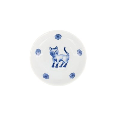 TDS, Saucenschale, Kawaii Hananeko Cat, Blau, Ø 9,8 cm x 2,5 cm, Art.-Nr. 618000