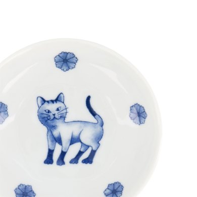 TDS, Saucenschale, Kawaii Hananeko Cat, Blau, Ø 9,8 cm x 2,5 cm, Art.-Nr. 618000