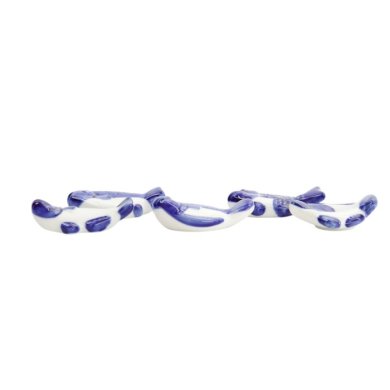 Essstäbchenablagen-Set Kawaii Fish Blau/Weiß, 5-tlg., Porzellan, Art.-Nr. 618109