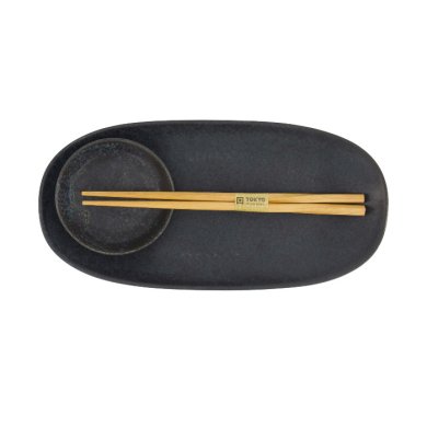 TDS, Sushi Set, Onyx Noir, Giftset, 2-piece set with Chopsticks, Item No. 619465