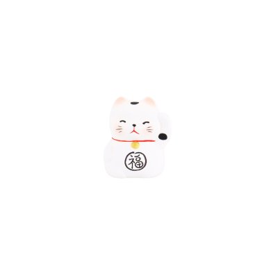 TDS, Lucky Cat, Decoration, White, 5.2 cm - Item No. 6196