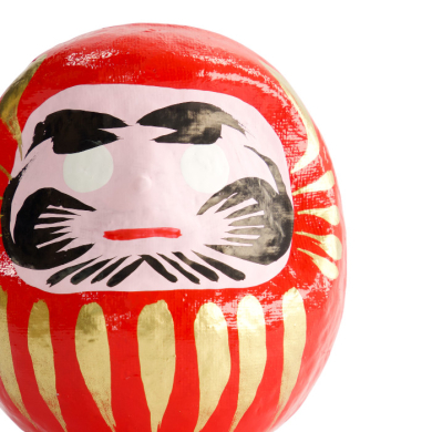 Daruma Red, Papier-mâché, 9 cm, Item No. 6640