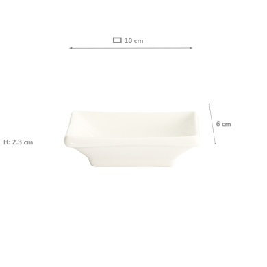 TDS, Saucenteller, White Series, 10x6cm, Art.-Nr. 7163