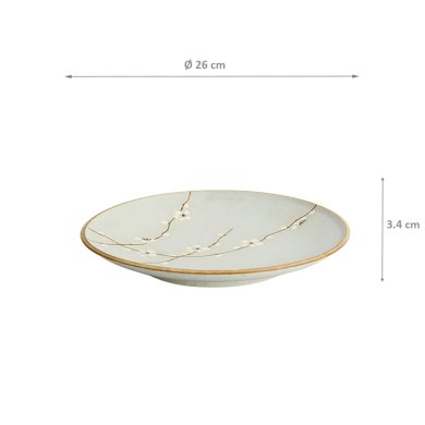 TDS, Plate, Soshun Matte, Ø 25.5 cm, Item No. 7401