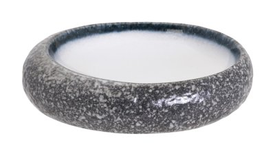 Rectangular Plate Tajimi Grey, White, Ceramic, 19 &times; 14.5 &times; 4.5 cm