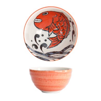 Bowl Seafood Snapper Red, Porcelain, 500 ml