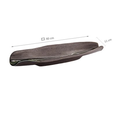 Servierplatte Mino Craft Grün/Grau, Steinzeug, 40 × 11 cm, Art.-Nr. 7681