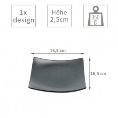 TDS, Teller, Black Series, 16.5x16.5cm , Art.-Nr. 7865