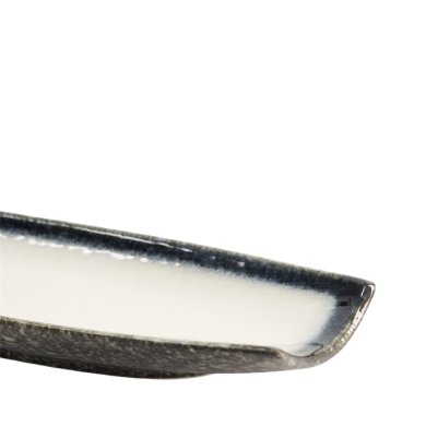 Servierplatte Tajimi Grau/Weiß, Steinzeug, 32,5 × 12,3 cm, Art.-Nr. 7899