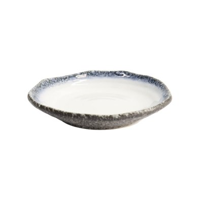 Plate Tajimi Blue, Grey, White, Stoneware, Ø 18 cm, Item No. 7992
