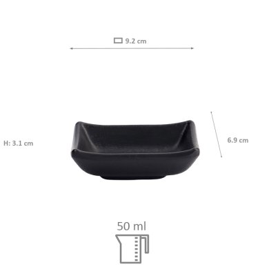 TDS, Saucenschale, Melamine, 9.2x6.9x3.1cm, 50ml, Art.-Nr. 8017