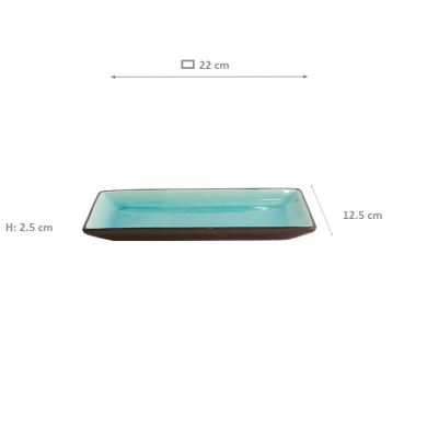 Glassy Turquoise Sushi plate at Tokyo Design Studio (picture 2 of 2)