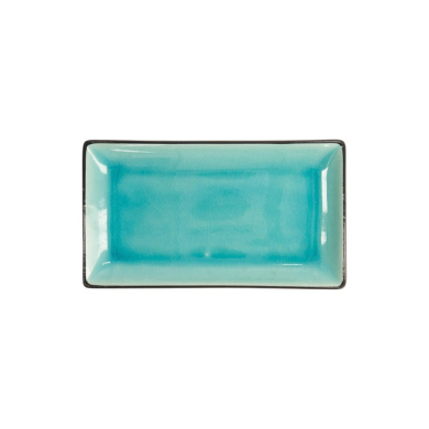 Sushi Plate Glassy Turquoise, 21.5 × 12.7 cm, Item No. 8167